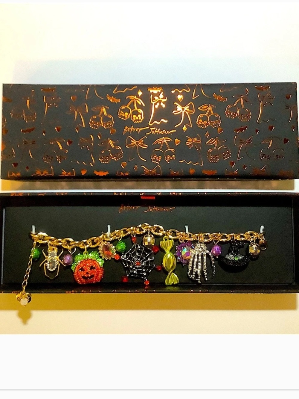 Betsey Johnson Scream Queen Halloween Charm Bracelet New